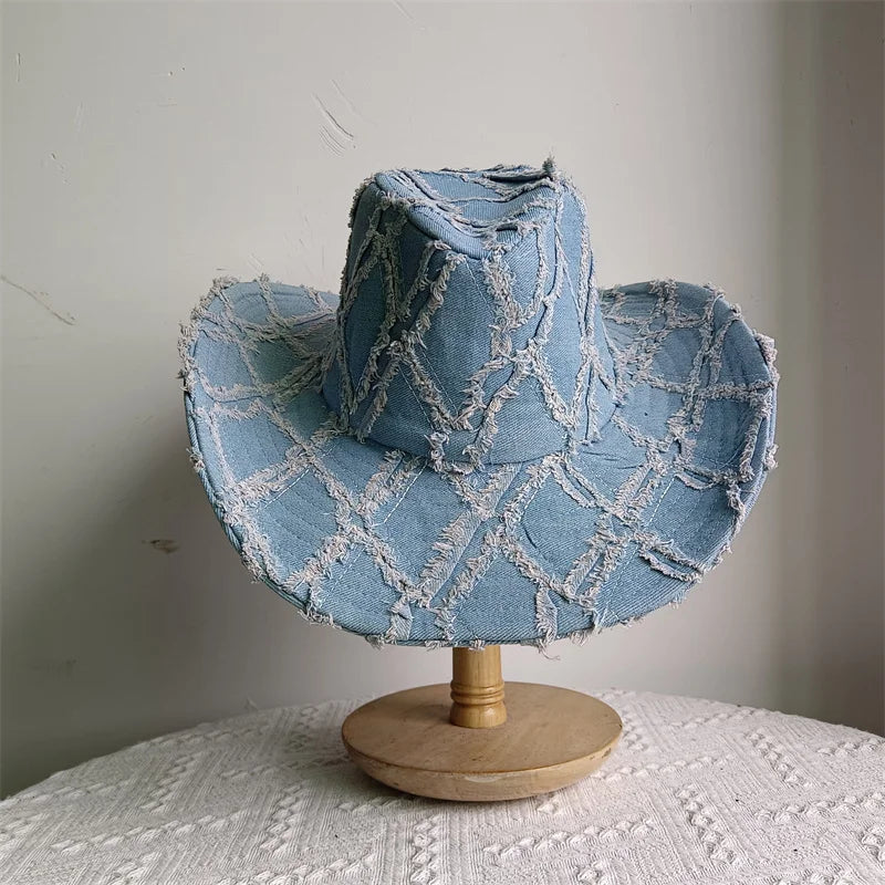 Western ethnic style cowboy hat tassel cowboy series fashion unisex jazz with heart shape decoration western cowboy hat