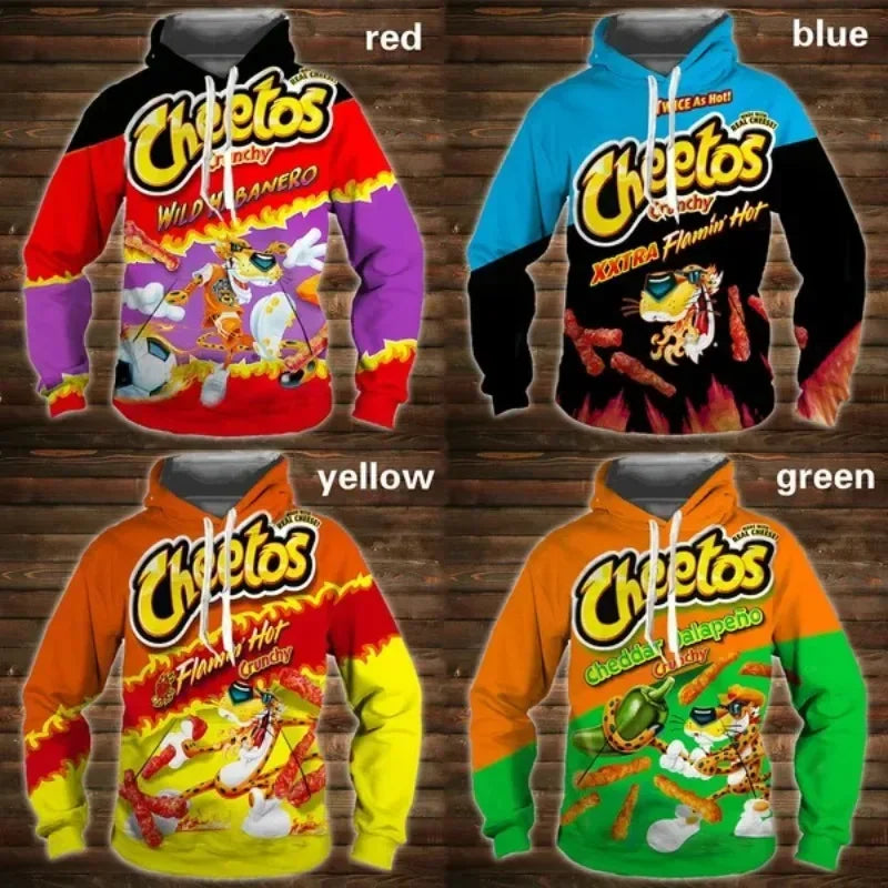 Toon Cheetos Food Hoodie Men's and Women's Haikyuu Graphic Hoodies