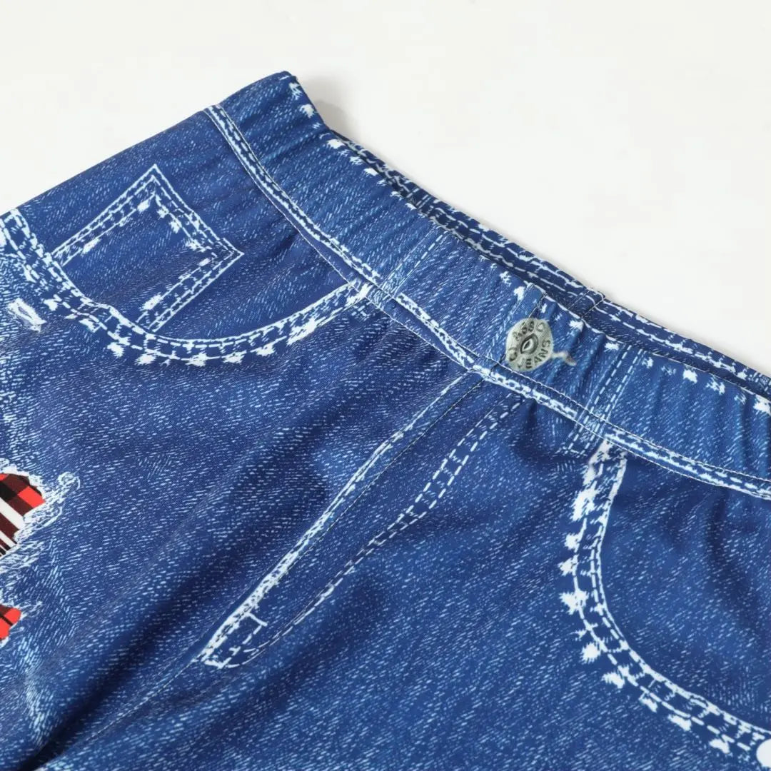 Girls Ripped Denim Shorts High Elasticity Hip Lifting Sports Shorts