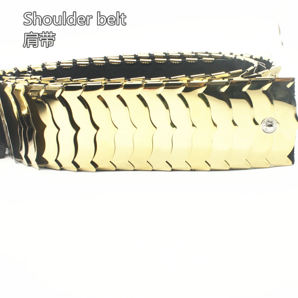 Michael Jackson BAD Laser Spandex Jacket with Golden Metal Belt