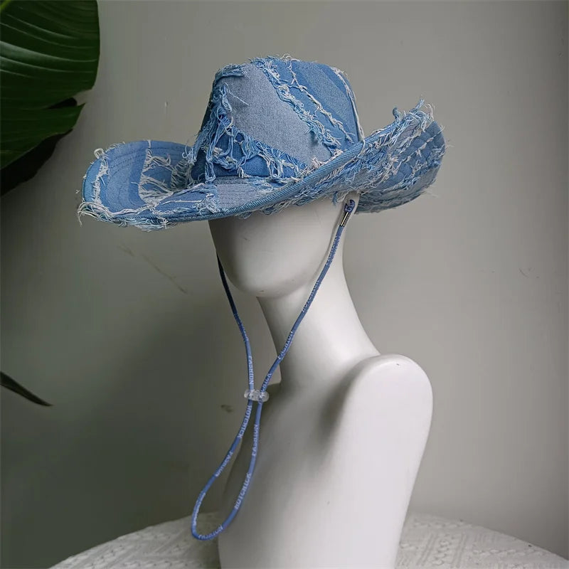 Western ethnic style cowboy hat tassel cowboy series fashion unisex jazz with heart shape decoration western cowboy hat