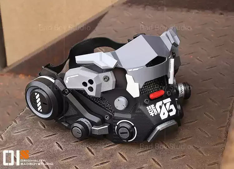 Sci Fi Mech Half Face Mask Mechwarrior Mask Shooting tactical Mask
