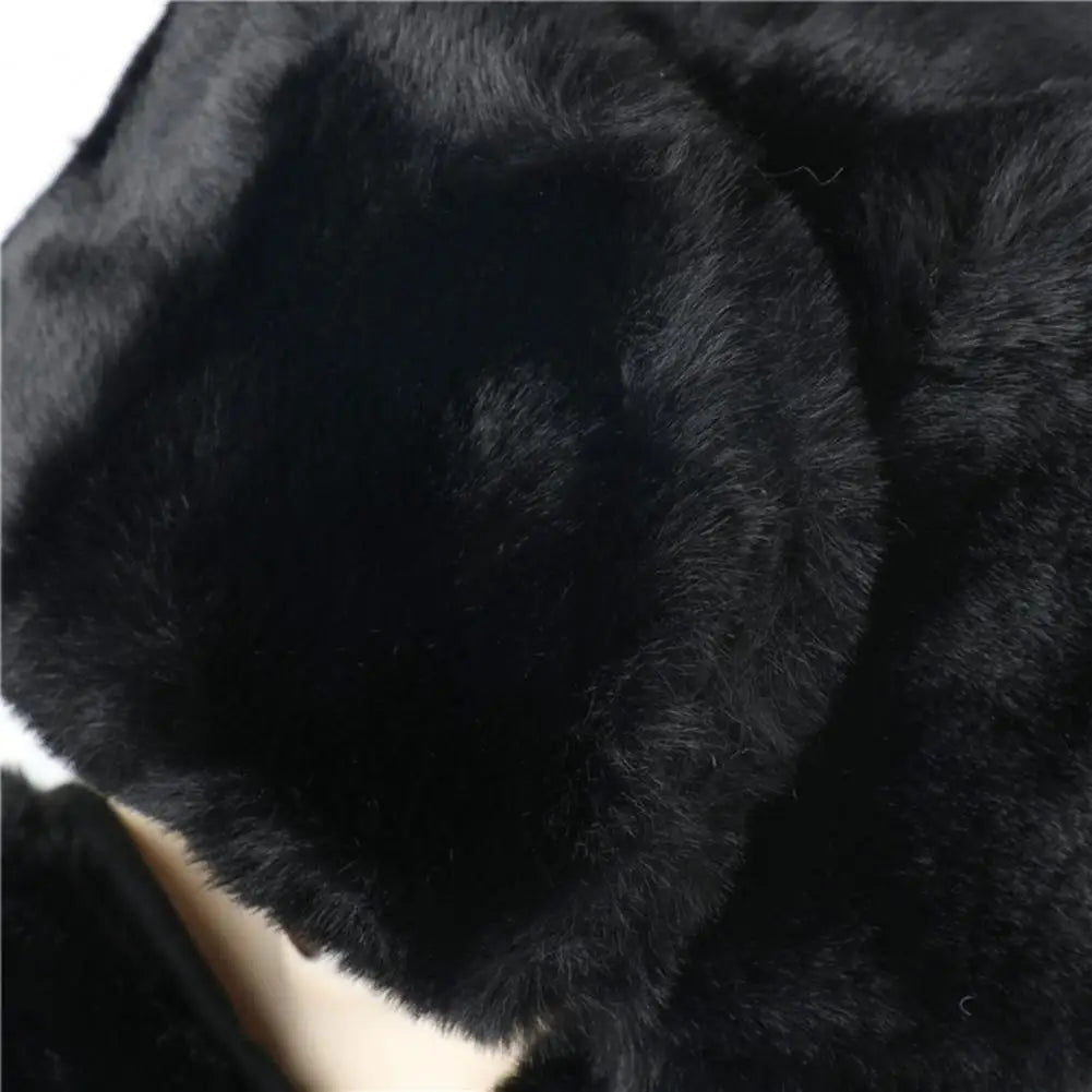 Plush Russian Imitation Rabbit Fur Outdoor Hat Ear Protection Anti Cold Windproof BomberHats