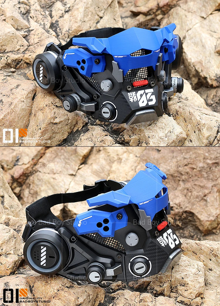 Sci Fi Mech Half Face Mask Mechwarrior Mask Shooting tactical Mask