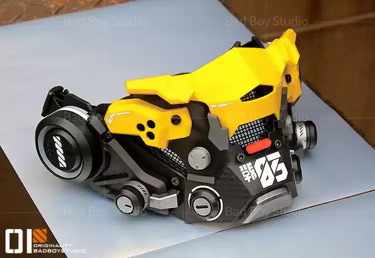 Cyber Role Punk Mask Sci-fi Mecha Machine Can Half Face Mask Cos Battle Cosplay Anime Props Halloween Costumes for Men Man