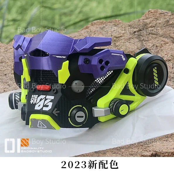 Cyber Role Punk Mask Sci-fi Mecha Machine Can Half Face Mask Cos Battle Cosplay Anime Props Halloween Costumes for Men Man