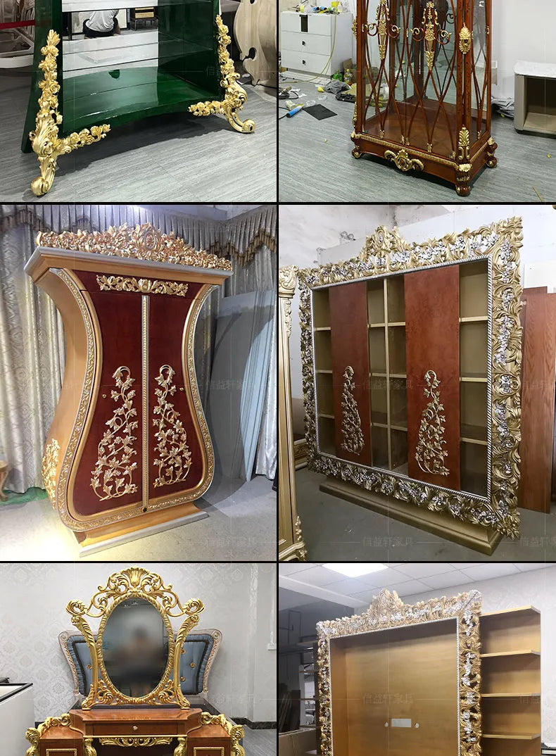 European Luxury Round Bed Design Aesthetics Romantic Comfortable Bed Castle King Size Muebles elegant