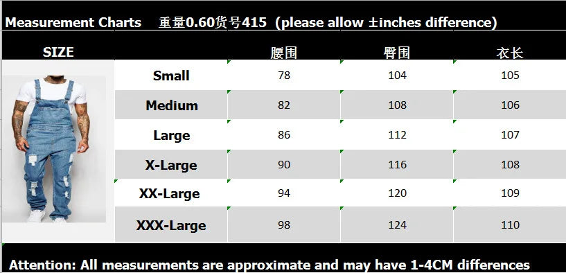 2026 Men's Ripped Denim Overalls Full Length Suspender Pants Homme Jeans High Street Jumpsuit Distressed Casual Trousers Male