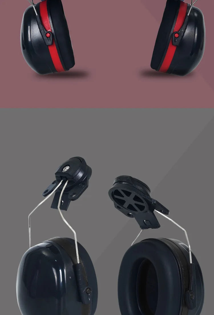 Anti-noise On-Helmet Earmuffs Ear Protector For Safety Helmet Cap Use Factory Construction Work Safety Hearing Protection
