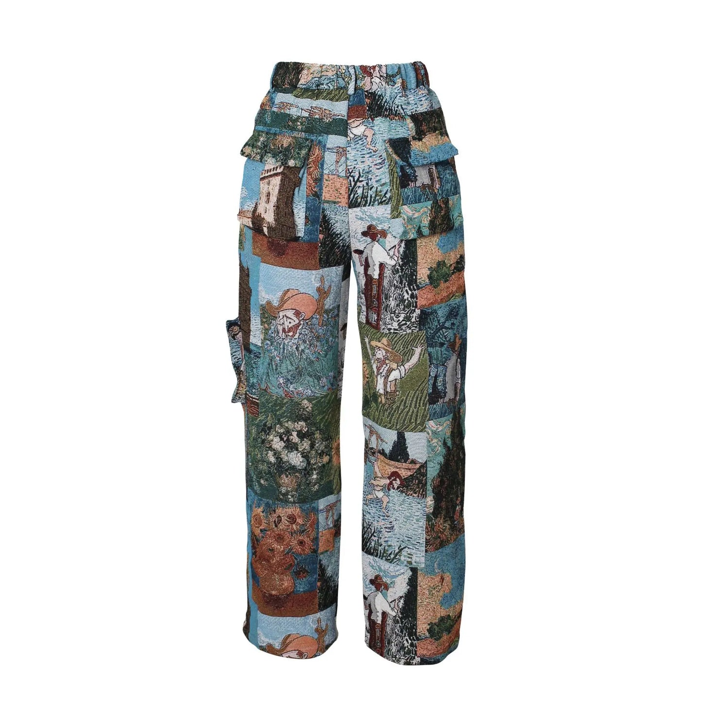 YAYA Vintage Wide Leg Jogger Pants Streetwear Cargo Active HipHop Sweatpants