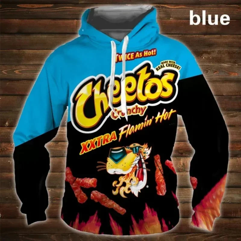 Toon Cheetos Food Hoodie Men's and Women's Haikyuu Graphic Hoodies