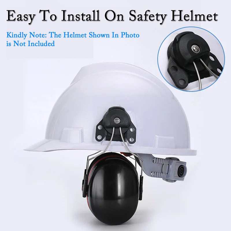 Anti-noise On-Helmet Earmuffs Ear Protector For Safety Helmet Cap Use Factory Construction Work Safety Hearing Protection