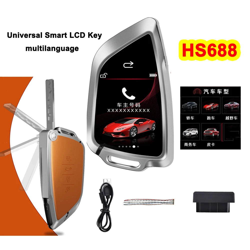Universal Smart LCD Car Key For BMW Audi Benz KIA Lexus Jaguar Nissan Hyundai Honda Toyota Ford Renault Comfortable Entry