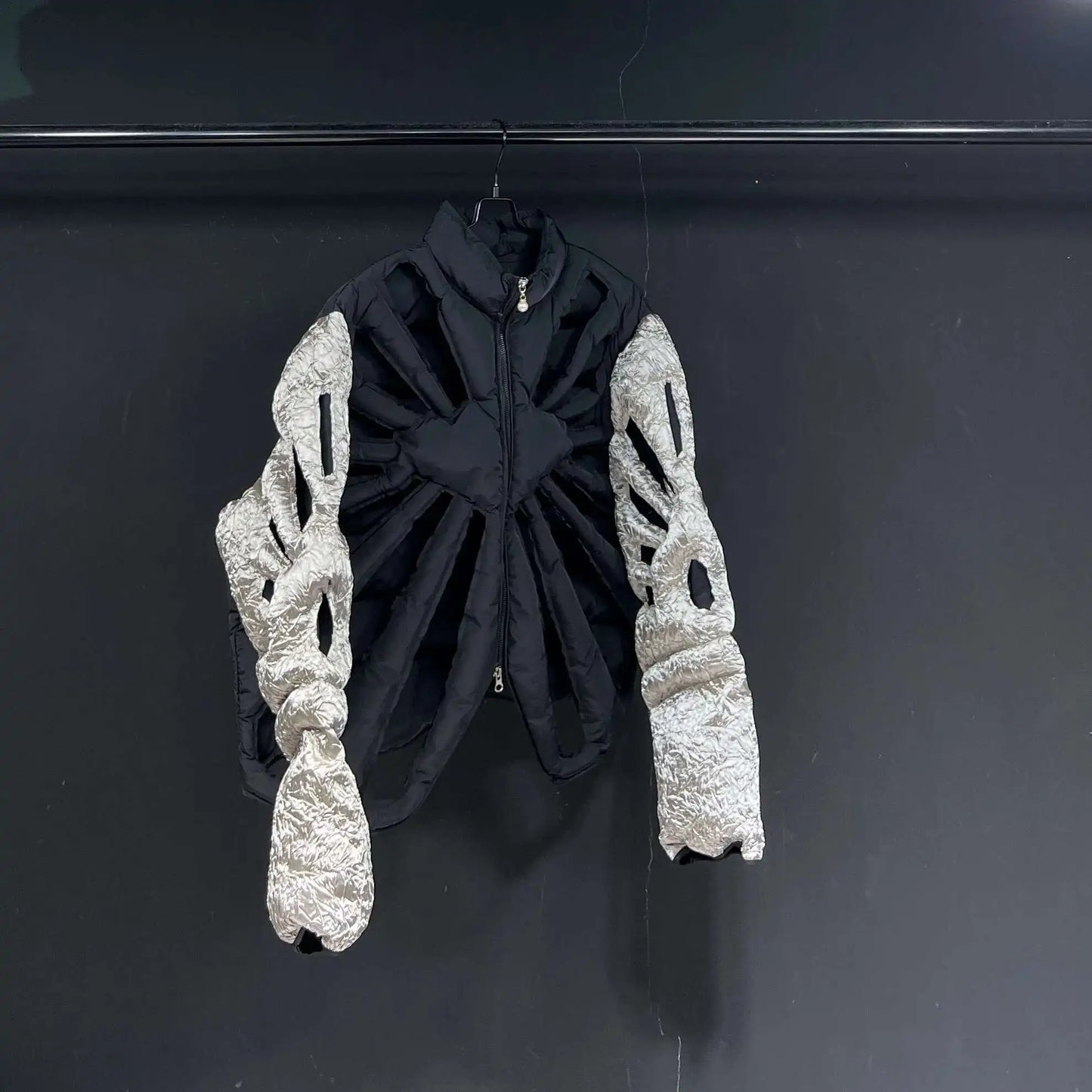 PFHQ Camouflage Vest Jacket Sleeveless Hollow Out Niche Zipper Contrast Color American Streetwear