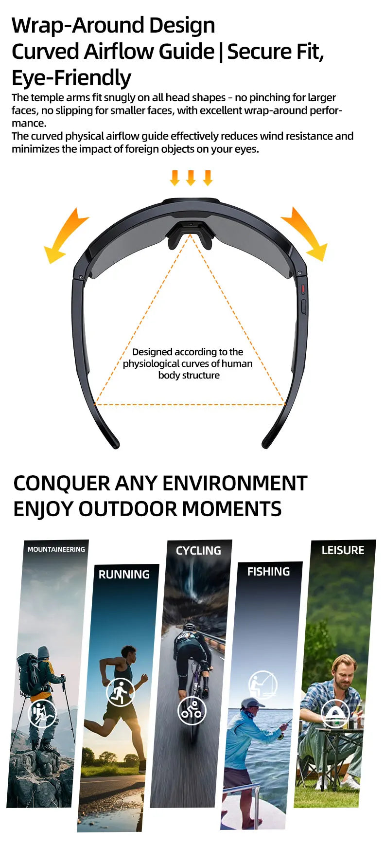 2026-27 New 1200P Camera Smart Goggles/ shades. Men 8MP Pixel Anti-shake Video ChatGPT Translation Dual Mic Audio