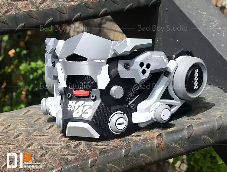Sci Fi Mech Half Face Mask Mechwarrior Mask Shooting tactical Mask