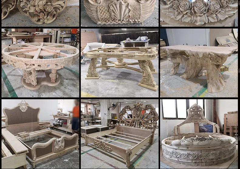 European Luxury Round Bed Design Aesthetics Romantic Comfortable Bed Castle King Size Muebles elegant