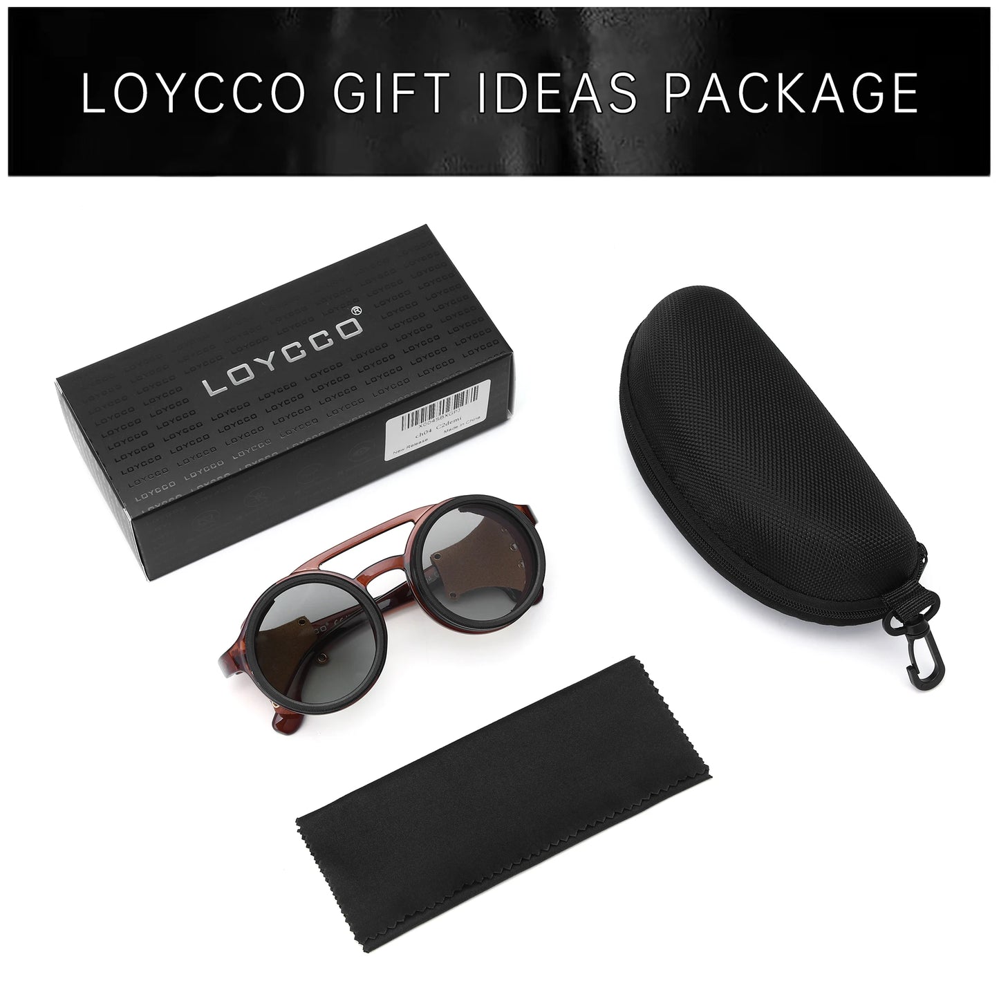 ND9 adjustable dimming sunglasses Retro Punk round men's outdoor fishing UV400 polarized driving sunglasses