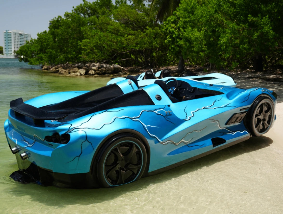 Water supercar driving jet car boat high speed sports speedboat pleasure boat