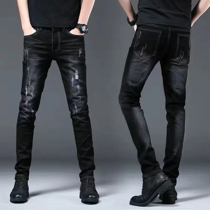 Men's Slim Fit Camouflage Jeans Casual High Stretch Denim