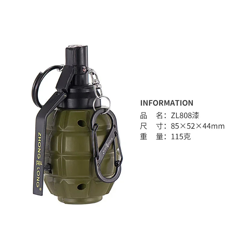 Grenade Design Windproof Jet Flame Butane Gas Lighter Outdoor Keychain Personalized Ornament Lighters Smoking