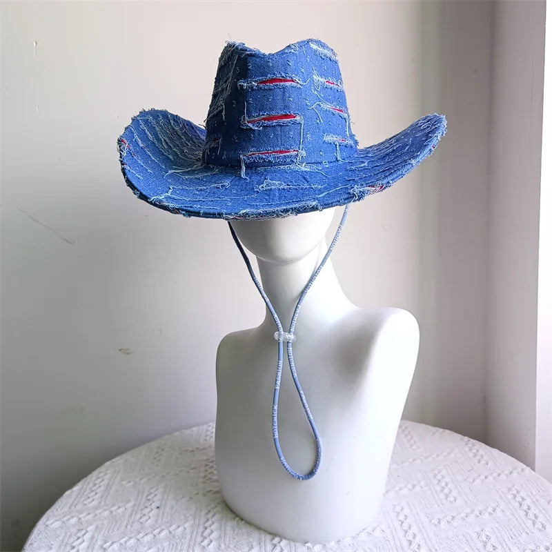 Western ethnic style cowboy hat tassel cowboy series fashion unisex jazz with heart shape decoration western cowboy hat