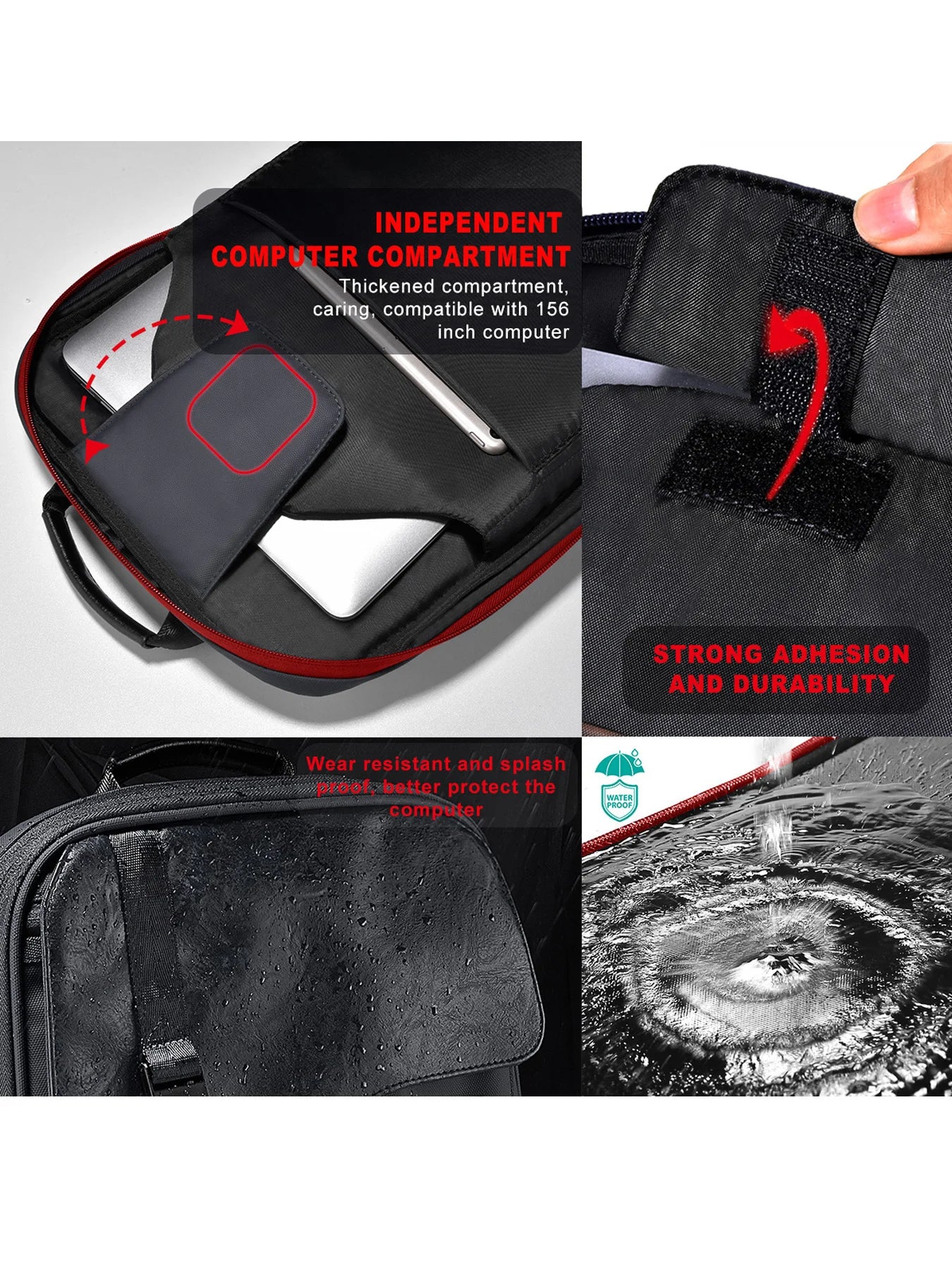 Slim & Expandable Laptop Backpack 15.6 Inch Business, Waterproof Anti-Theft Travel Backpack for Men and Women