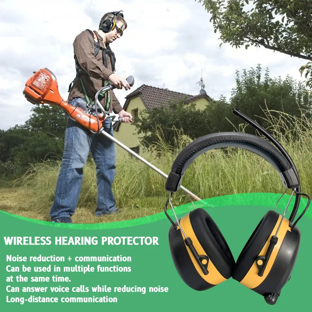 AM FM Radio Headphone Ear Protection Noise Reduction Earmuff Comfortable Hearing Protector with Digital Display