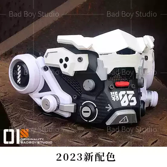 Cyber Role Punk Mask Sci-fi Mecha Machine Can Half Face Mask Cos Battle Cosplay Anime Props Halloween Costumes for Men Man