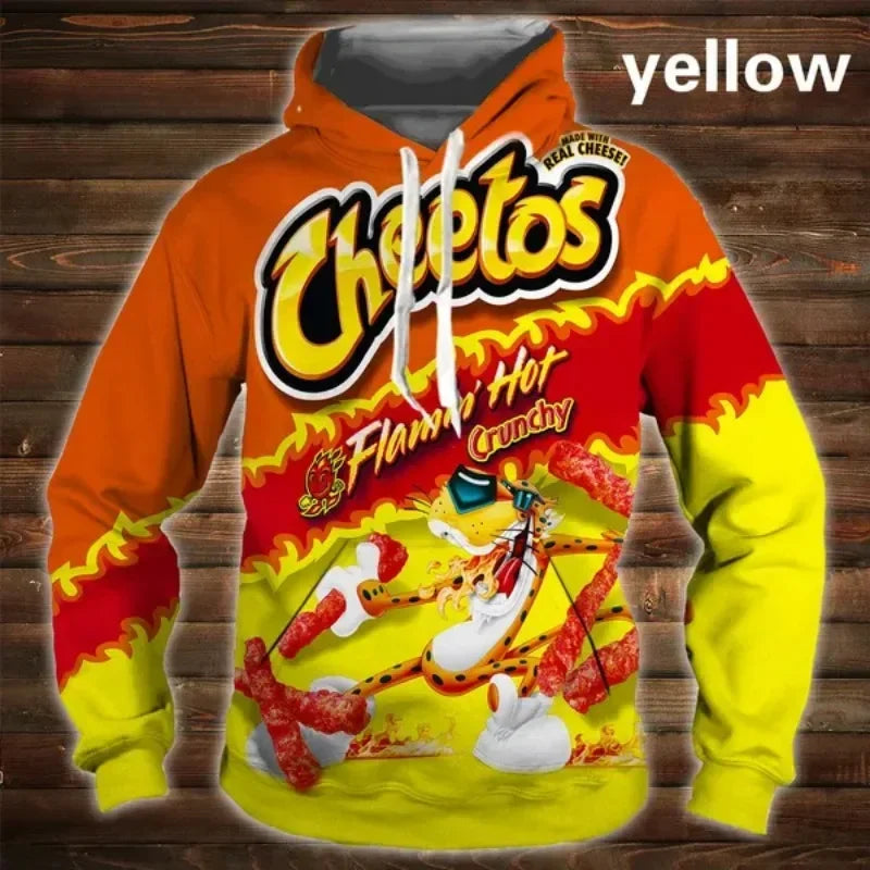 Toon Cheetos Food Hoodie Men's and Women's Haikyuu Graphic Hoodies