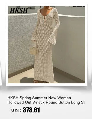 HKSH Spring Summer New Women Ins Chic High Street Three-dimensional Flower Diamonds Jeans Casual Elastic Waist Long Pants