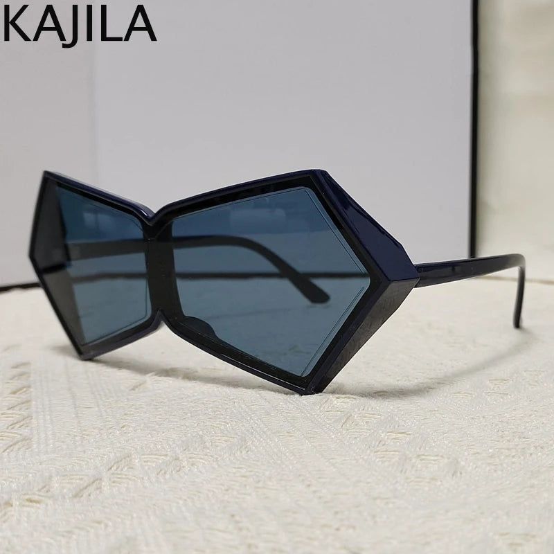 Women 2026 Luxury Brand Big Frame Shield Sun Glasses For Ladies Wrap Eyewear