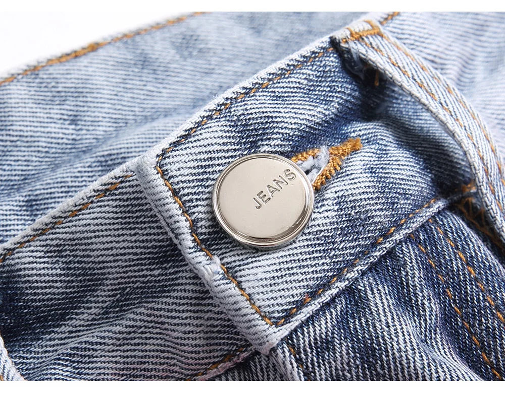 Men's colorful Ripped Graffiti Denim Pants Streetwear Loose Straight jeans