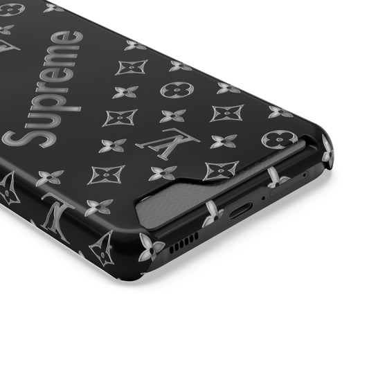 Supreme/ LV Phone Case With Card Holder
