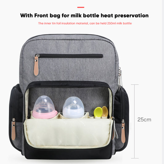 Land Large Capacity Diaper Bag Fashion Travel Backpack for Mom and Dad Solid Mummy Bags Stroller Organizer Bag for Baby Care