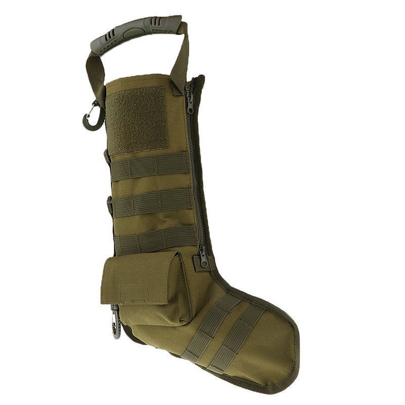Tactical Christmas Stockings Military Storage Bag Christmas Stockings Hanging Decorations Outdoor Sports Multi-Functional Portable Bag