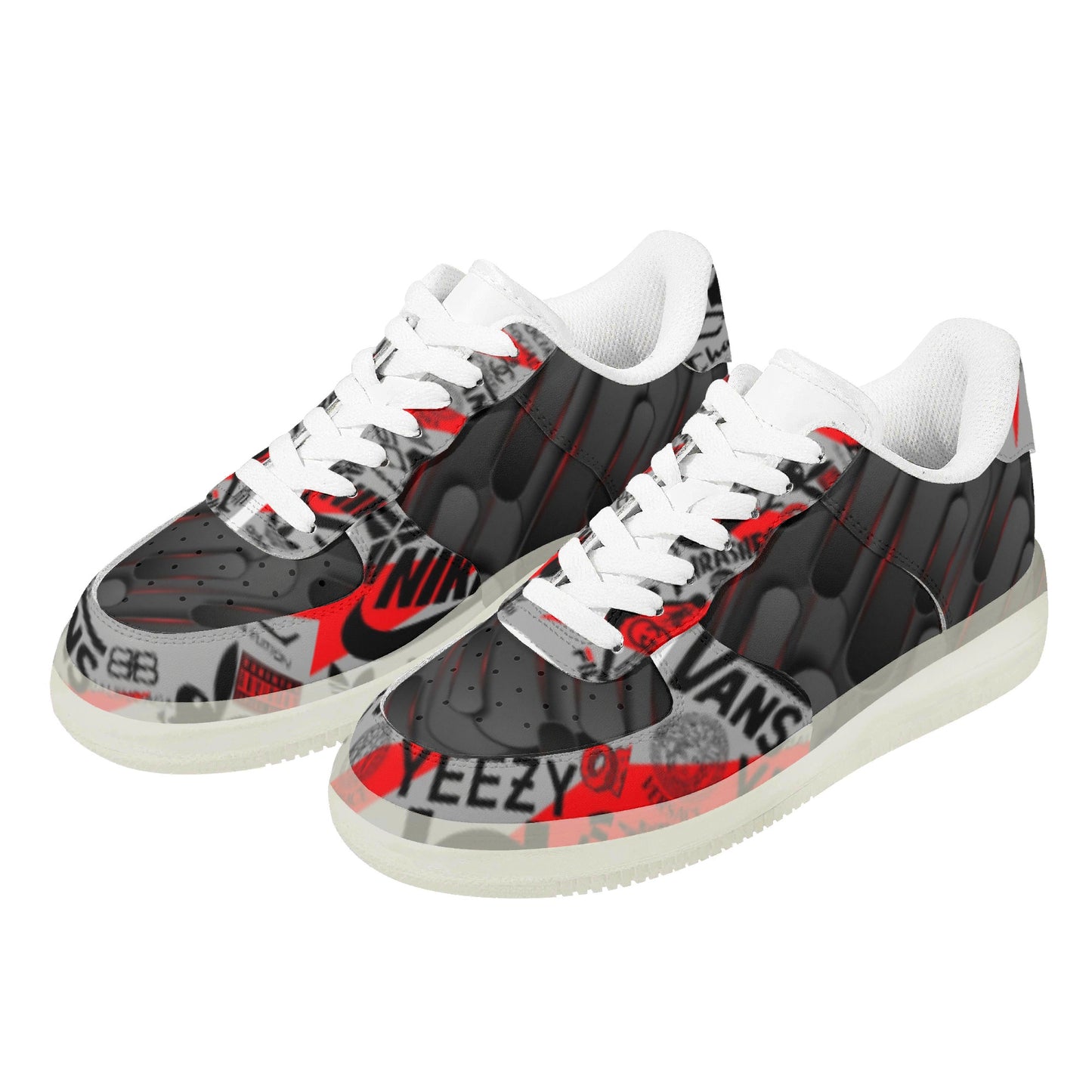 Men's REMIX Brand Low Top Air Force Leather Shoes
