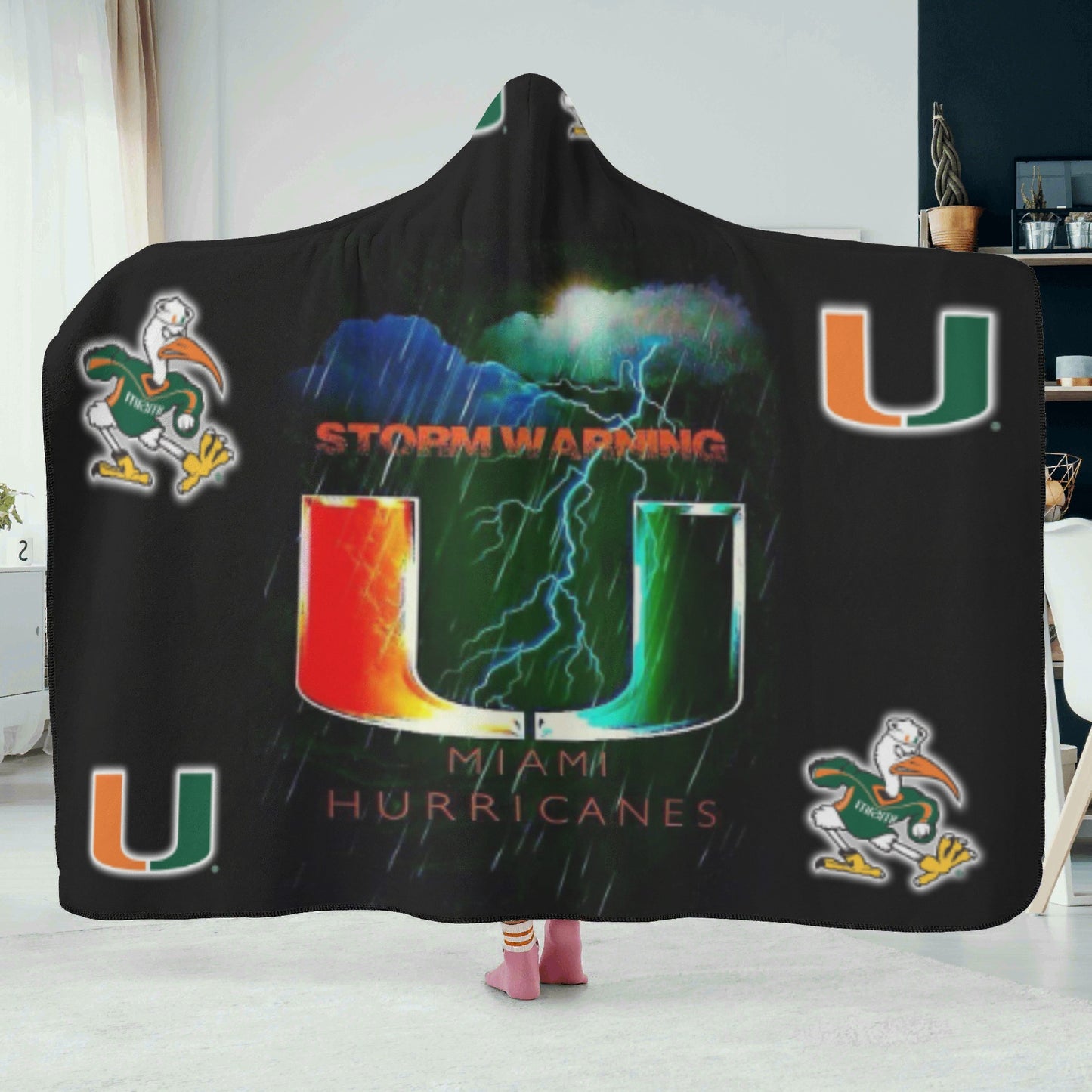 Miami U Hooded Blanket
