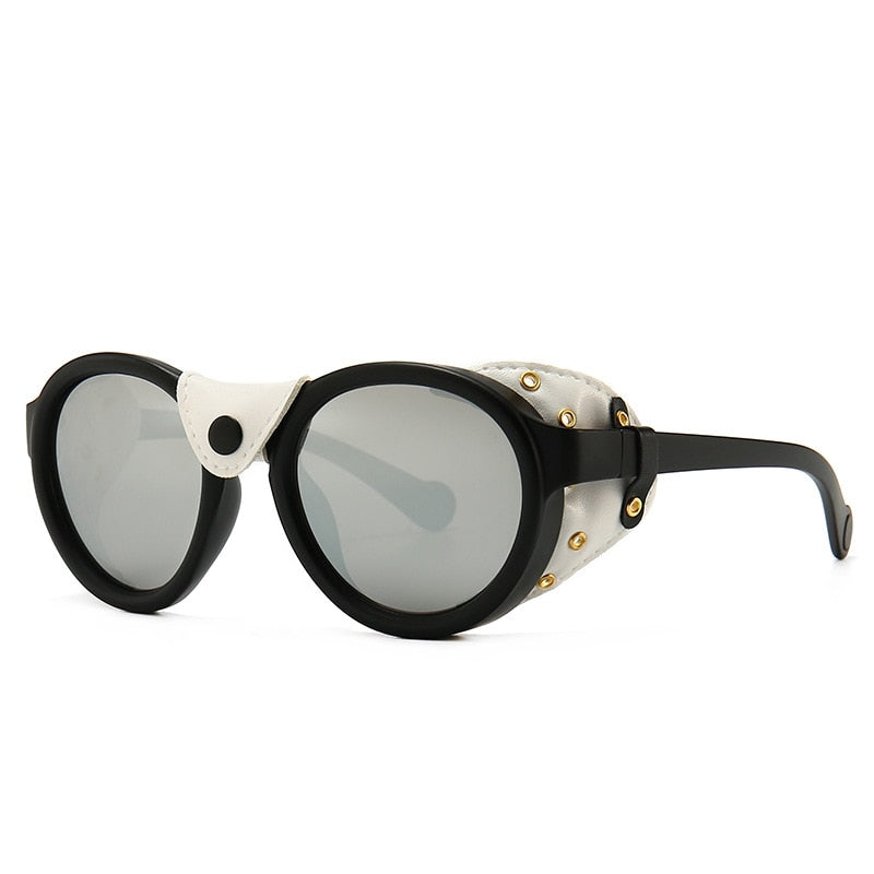 Steam Punk Oval Windproof Goggle Sunglasses Men /Women Fashion Shades UV400 Vintage Glasses