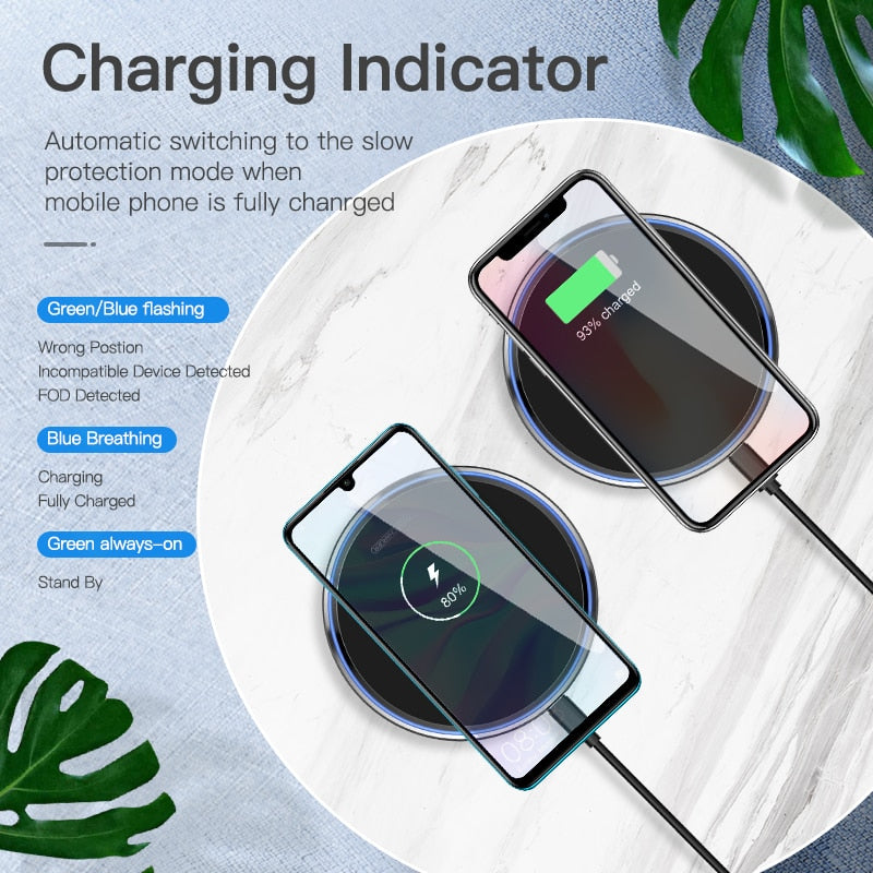 Apple & Samsung charger in 1! 10W Qi Wireless Charger For iPhone X/XS Max XR 8 Plus Mirror Wireless Charging Pad For Samsung S9 S10+ Note 9 8