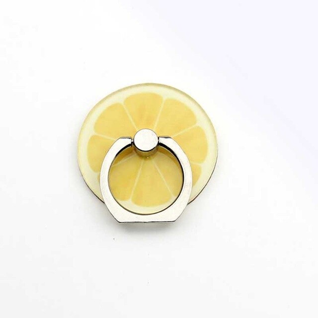 New Arrival Mobile Phone Holder Metal Finger Ring Holder Cute Lemon Fruits Phone Ring Holder Phone Stand Support