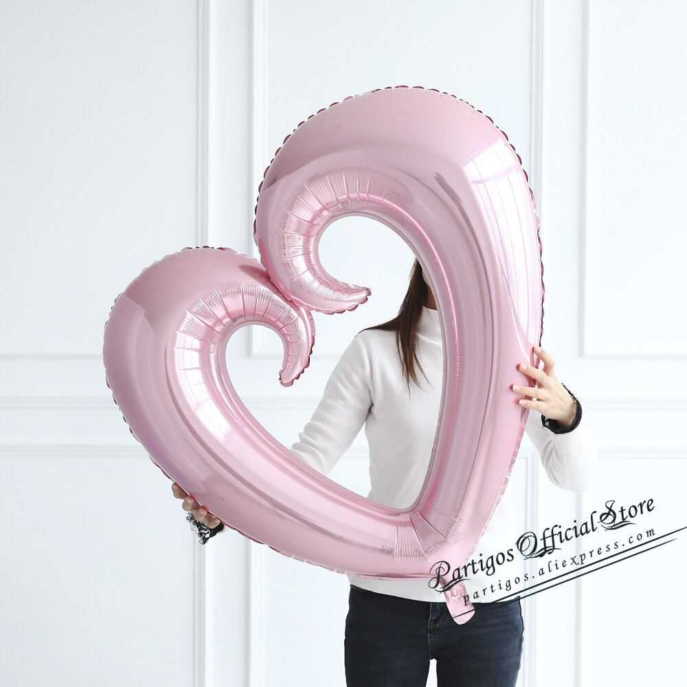 18inch Giant Hollow Heart Shape Foil Balloons for Valentines day/Wedding Party decoration big size red heart helium globos