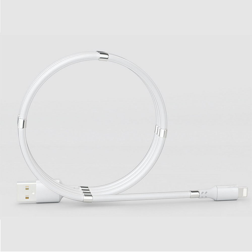 Magic Rope Magnetic Data Cable for Android IOS Type C Micro USB Magnetic Charging Cable Self Winding Data Cable Fast Charging