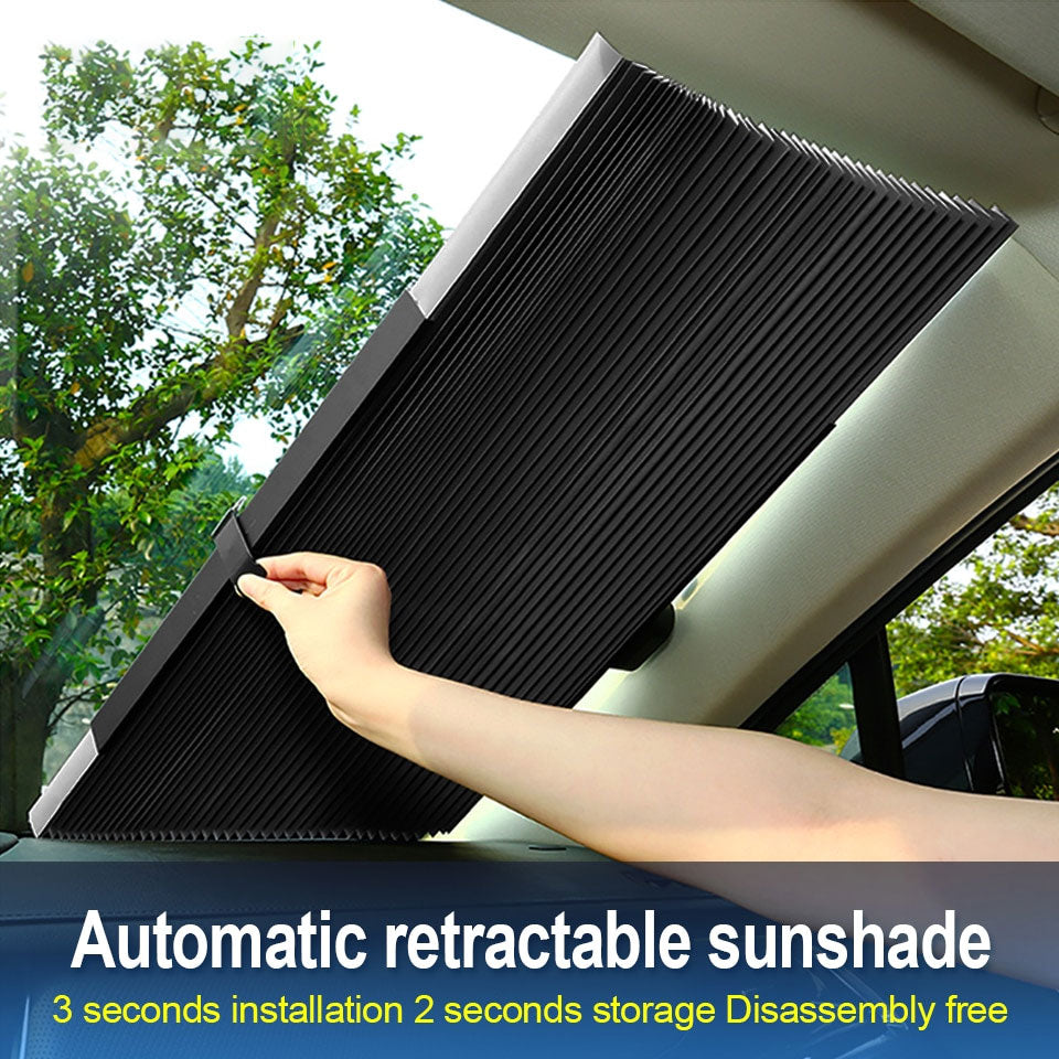 46CM/65CM/70CM/80CM Upgarde Retracta'ble SUV Truck Car Front Windshield Sunshade Rear Window Sun Visor UV Protection Curtain