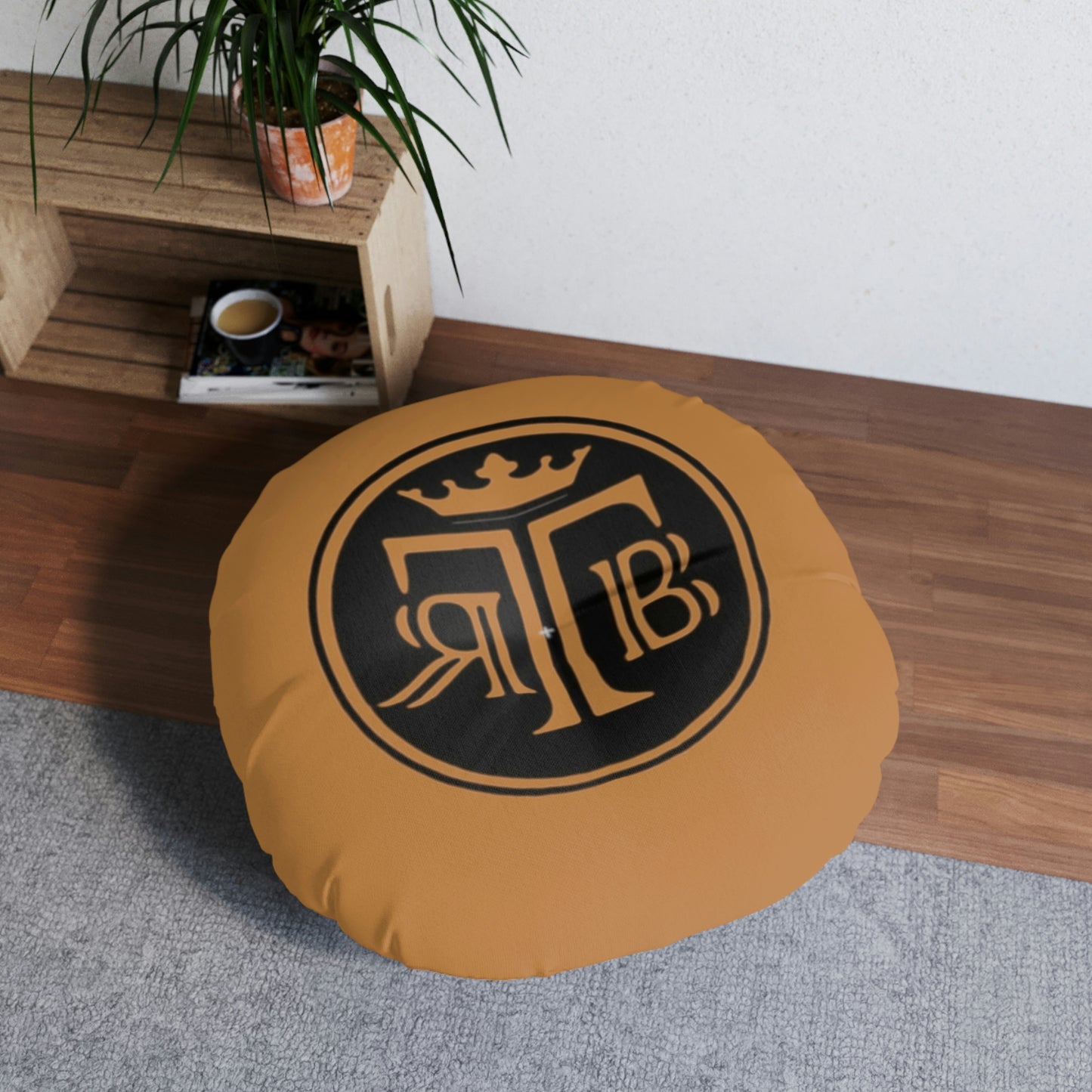 Rare Breed Tufted Floor Pillow, Round