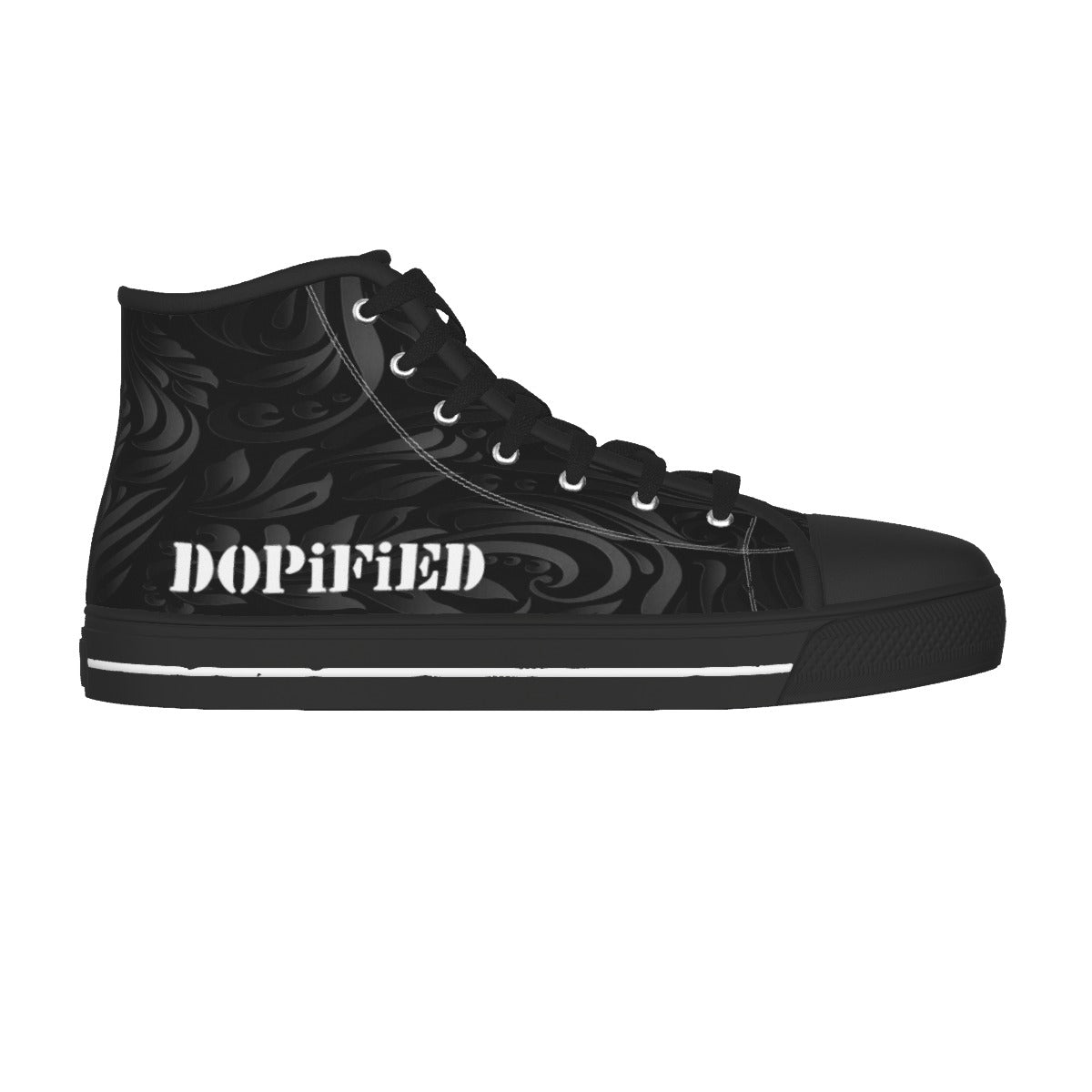 Bro's  DOPiFiED Black Sole Canvas Shoes