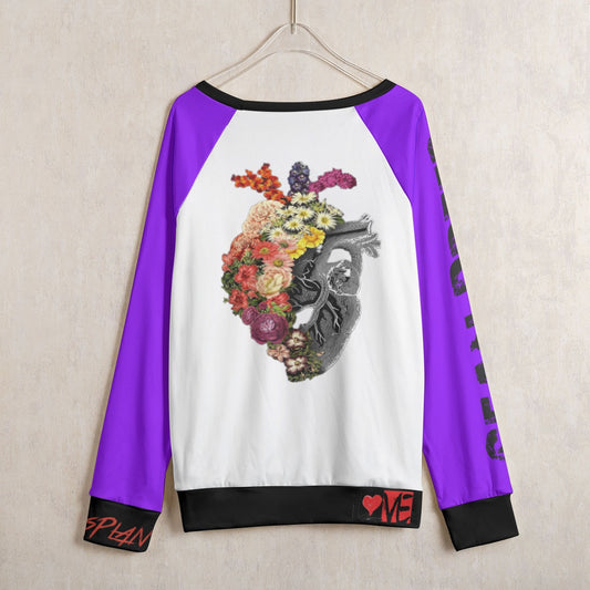 Women's LOVE Mirco Fleece Raglan Sweatshirt