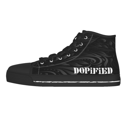 Bro's  DOPiFiED Black Sole Canvas Shoes