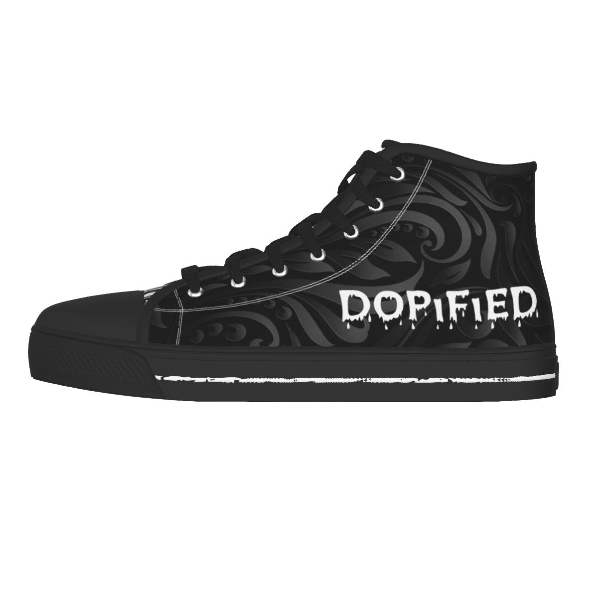 DOPiFiED DRiP Men's Black Sole Canvas Shoes
