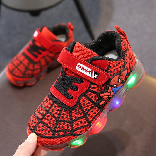 1-14 Years Old Luminous Sneakers Boy Girl Cartoon LED Light Up Shoes Glowing with Light Kids Shoes Children Led Sneakers Brand